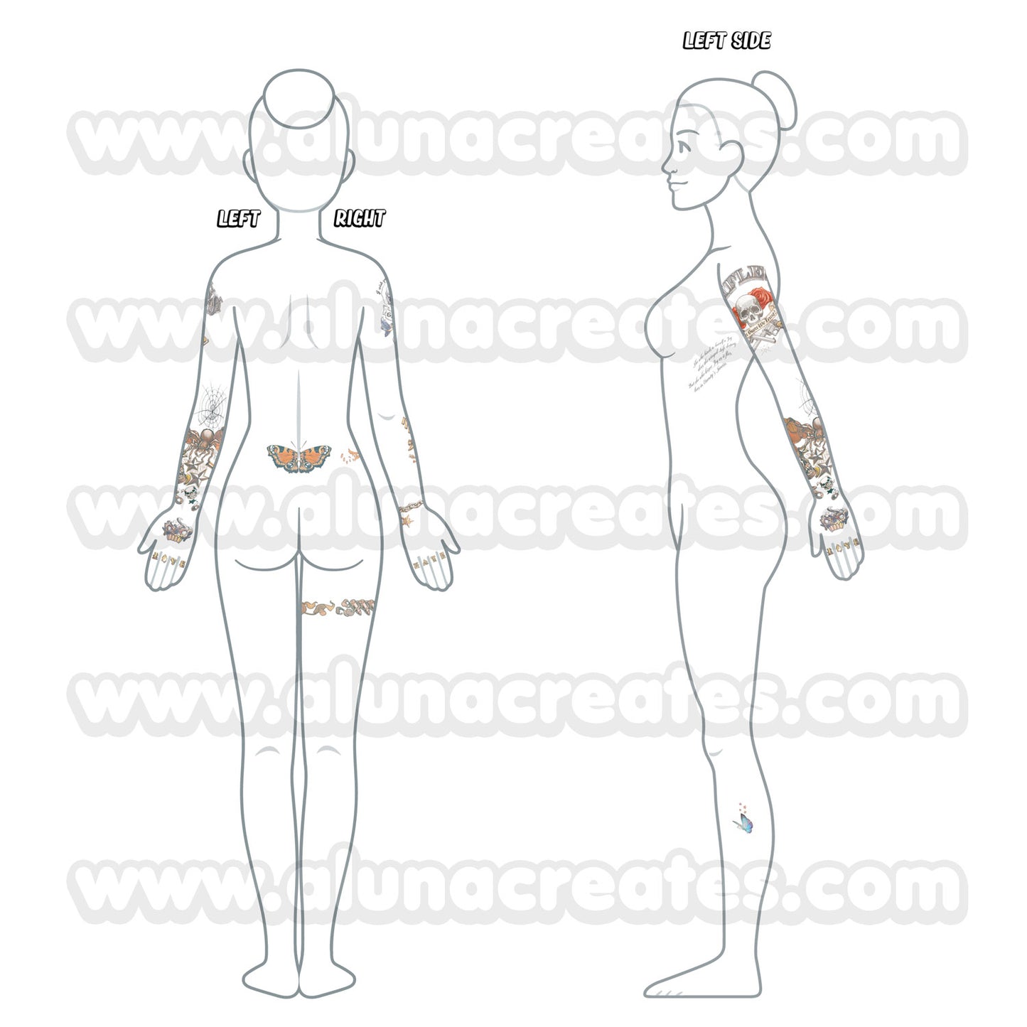 Nico Goldstein - Devil May Cry 5 | READY TO PRINT .PDF TATTOOS | FULL SET - AlunaCreates