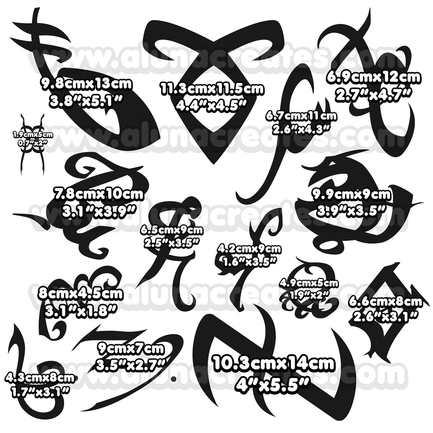 Isabelle Lightwood - Shadowhunters | Temporary Tattoos | FULL SET - AlunaCreates