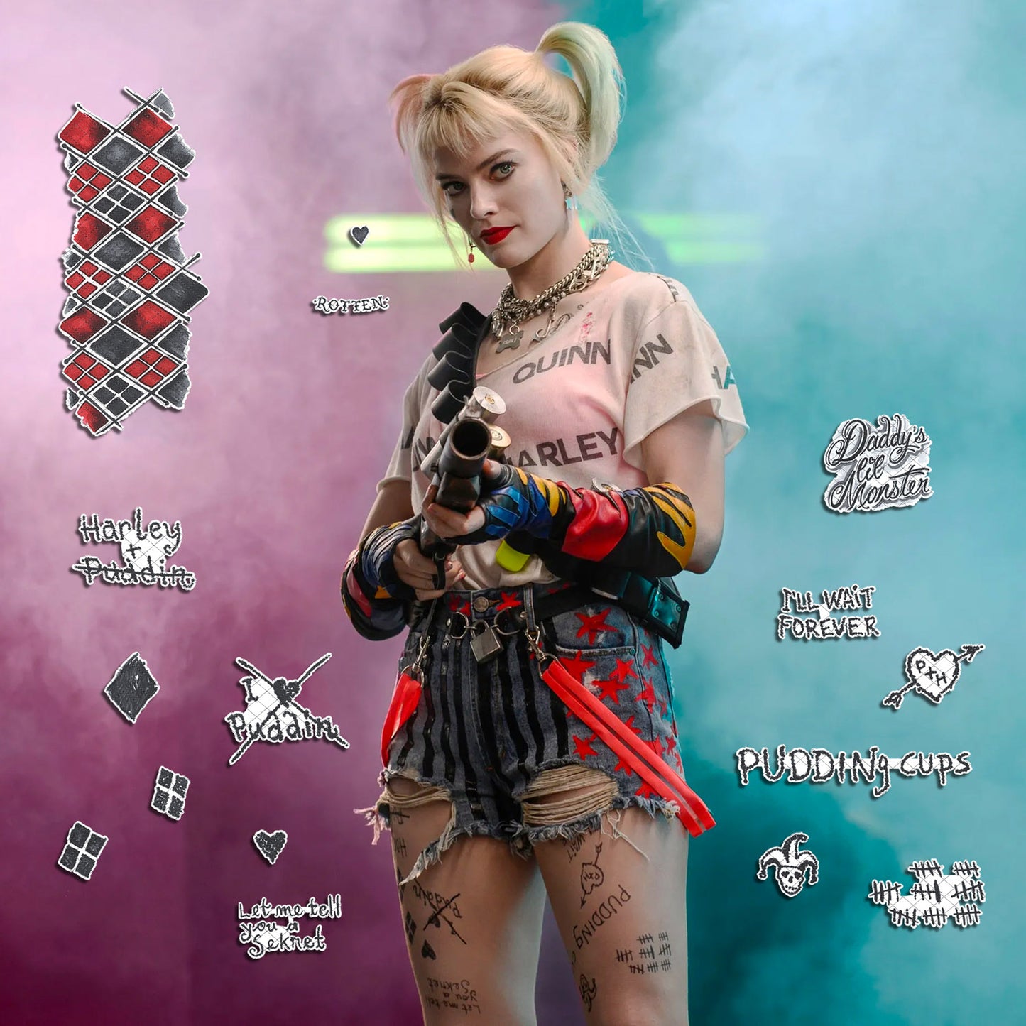 Harley Quinn - Birds of Prey | Temporary Tattoos | FULL SET - AlunaCreates