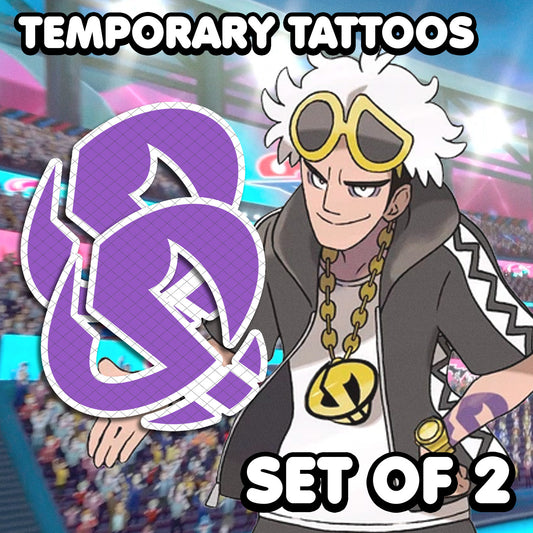Guzma - Pokemon | Vorübergehende Tätowierungen | SET OF 2 - AlunaCreates
