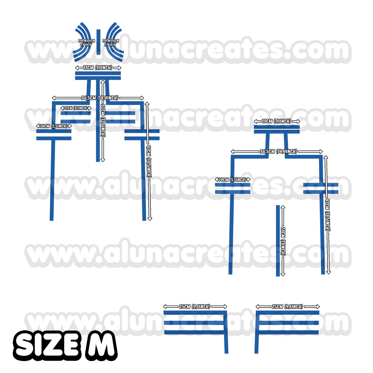 Akaza - Demon Slayer | Temporary Tattoos | FRONT & BACK - AlunaCreates