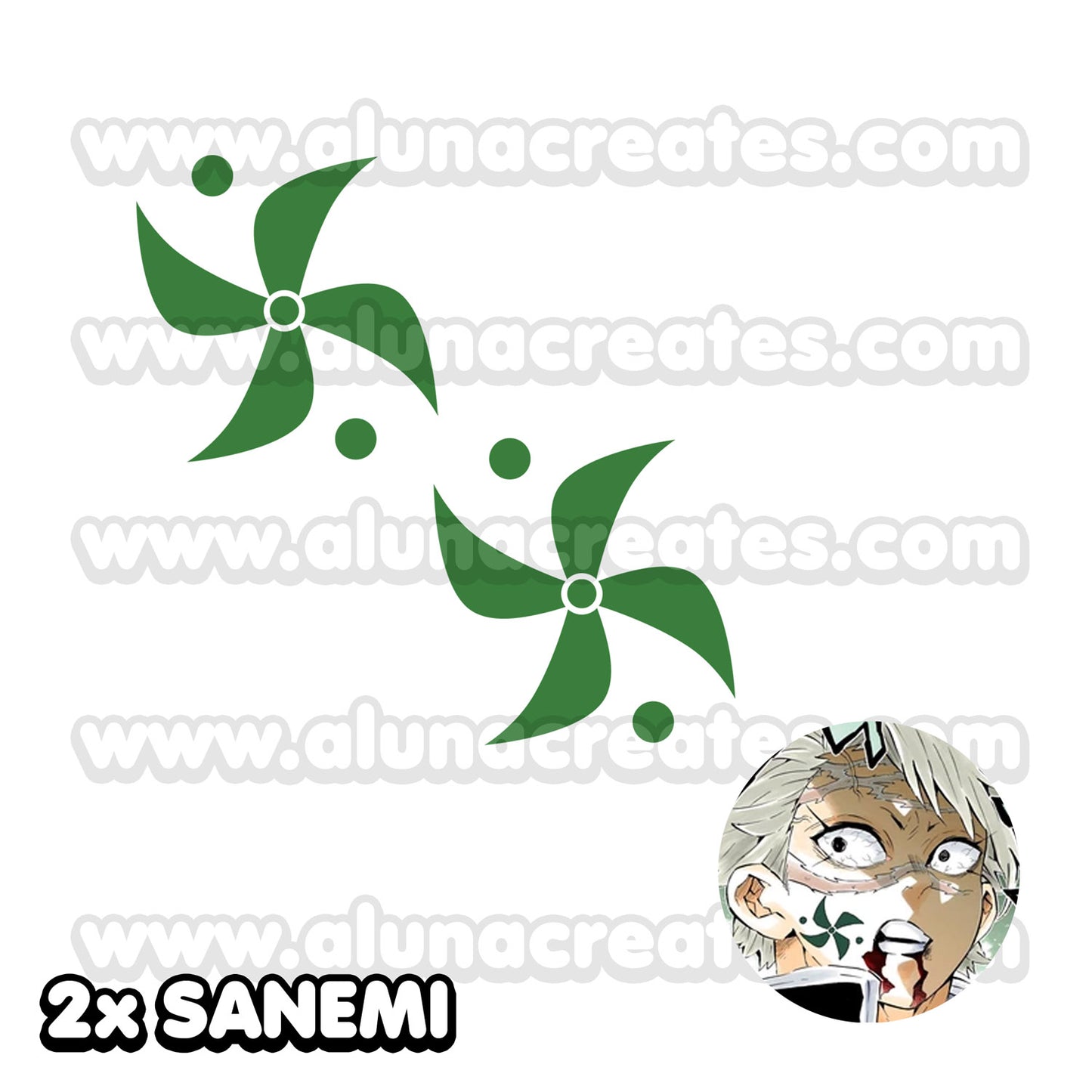 The Demon Slayer Mark - Demon Slayer | Temporary Tattoos | AlunaCreates