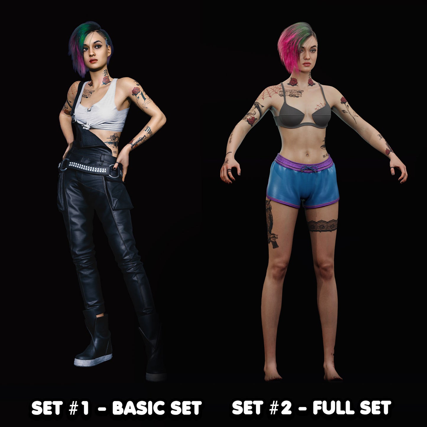 Judy Alvarez - Cyberpunk 2077 | Temporary Tattoos | FULL SET - AlunaCreates