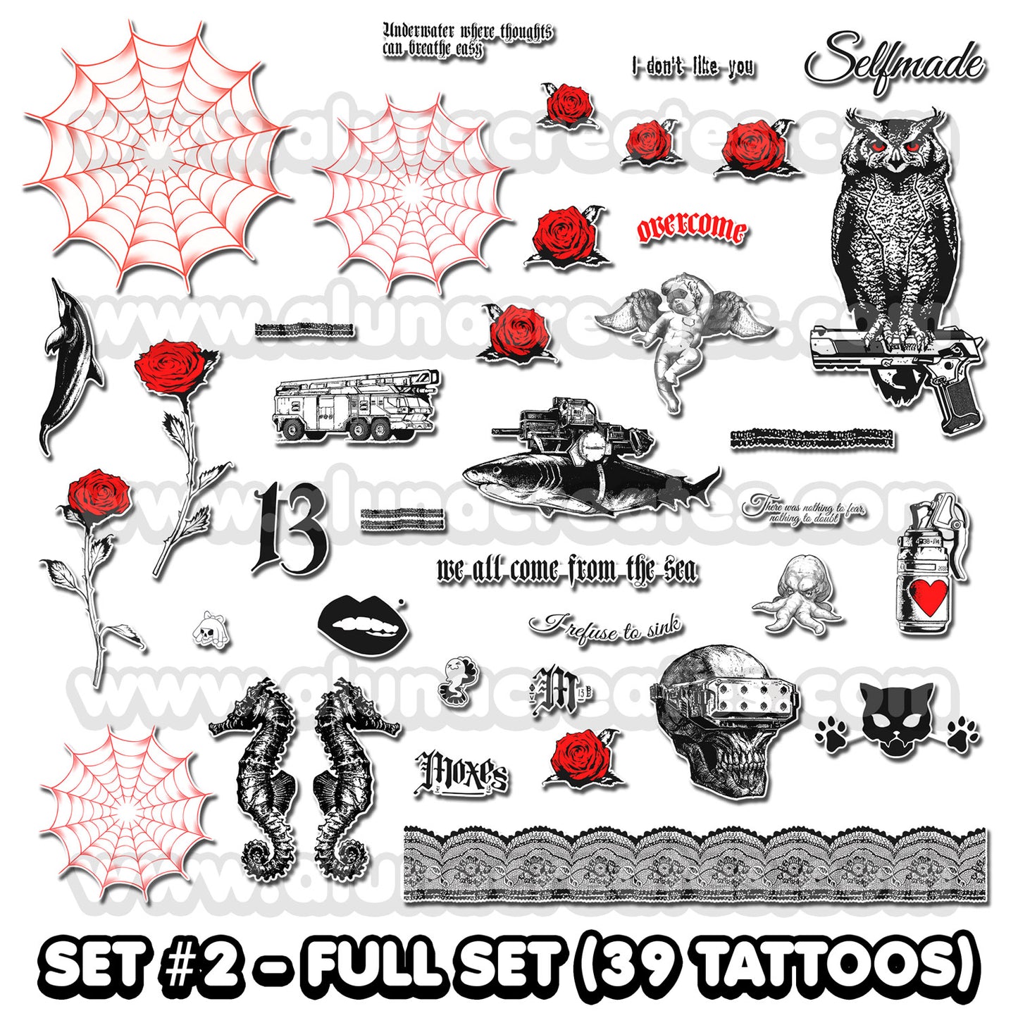 Judy Alvarez - Cyberpunk 2077 | Temporary Tattoos | FULL SET - AlunaCreates