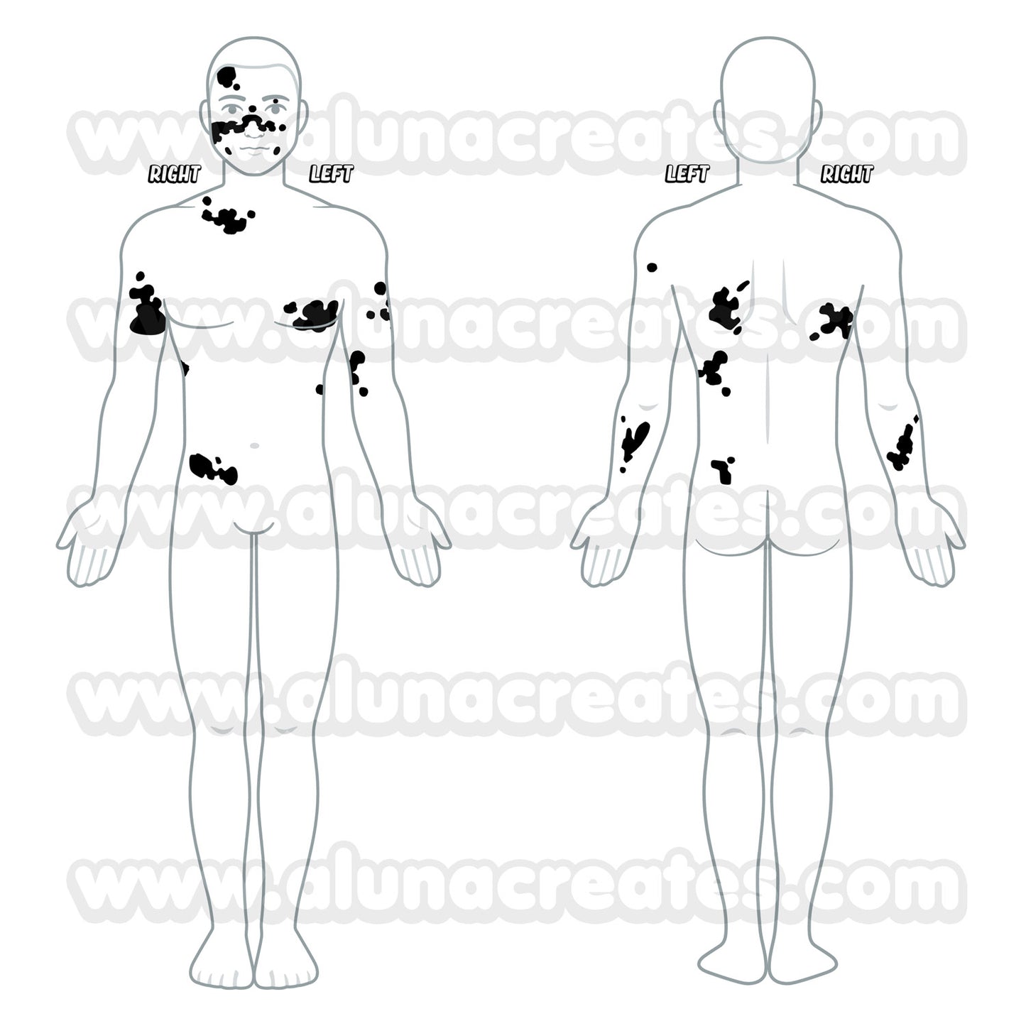 Gyutaro - Demon Slayer | Temporary Tattoos | FULL SET - AlunaCreates
