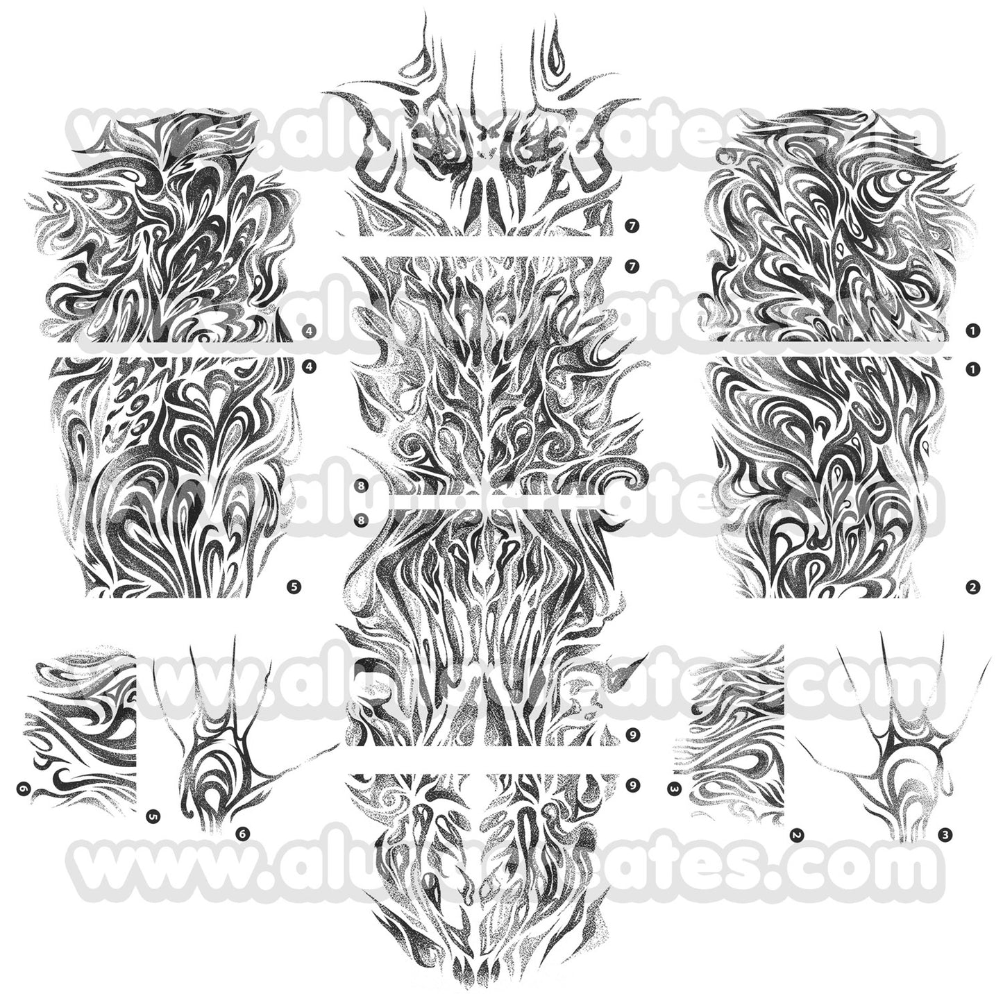 V - Devil May Cry 5 | READY TO PRINT .PDF TATTOOS | FULL SET - AlunaCreates