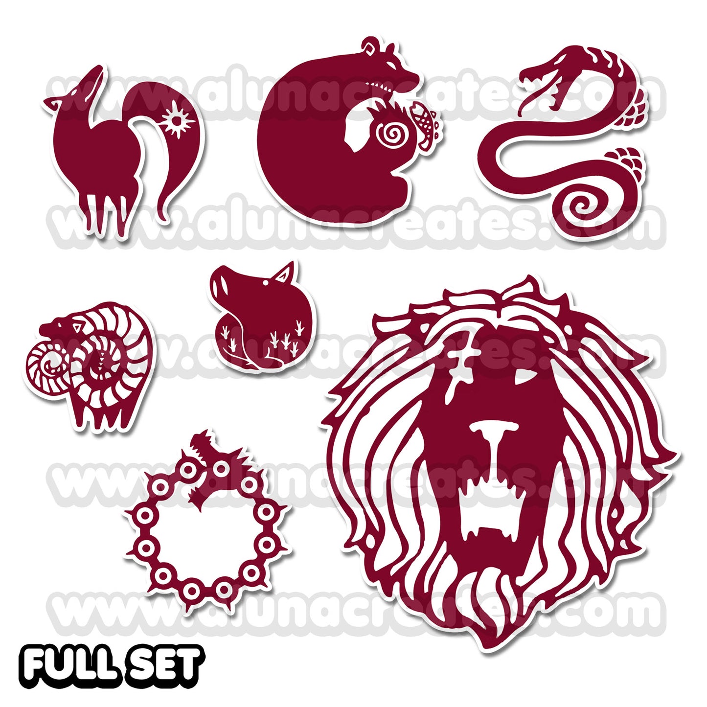 Meliodas (Wrath) - 7 Deadly Sins | Temporary Tattoos | SET OF 2 - AlunaCreates