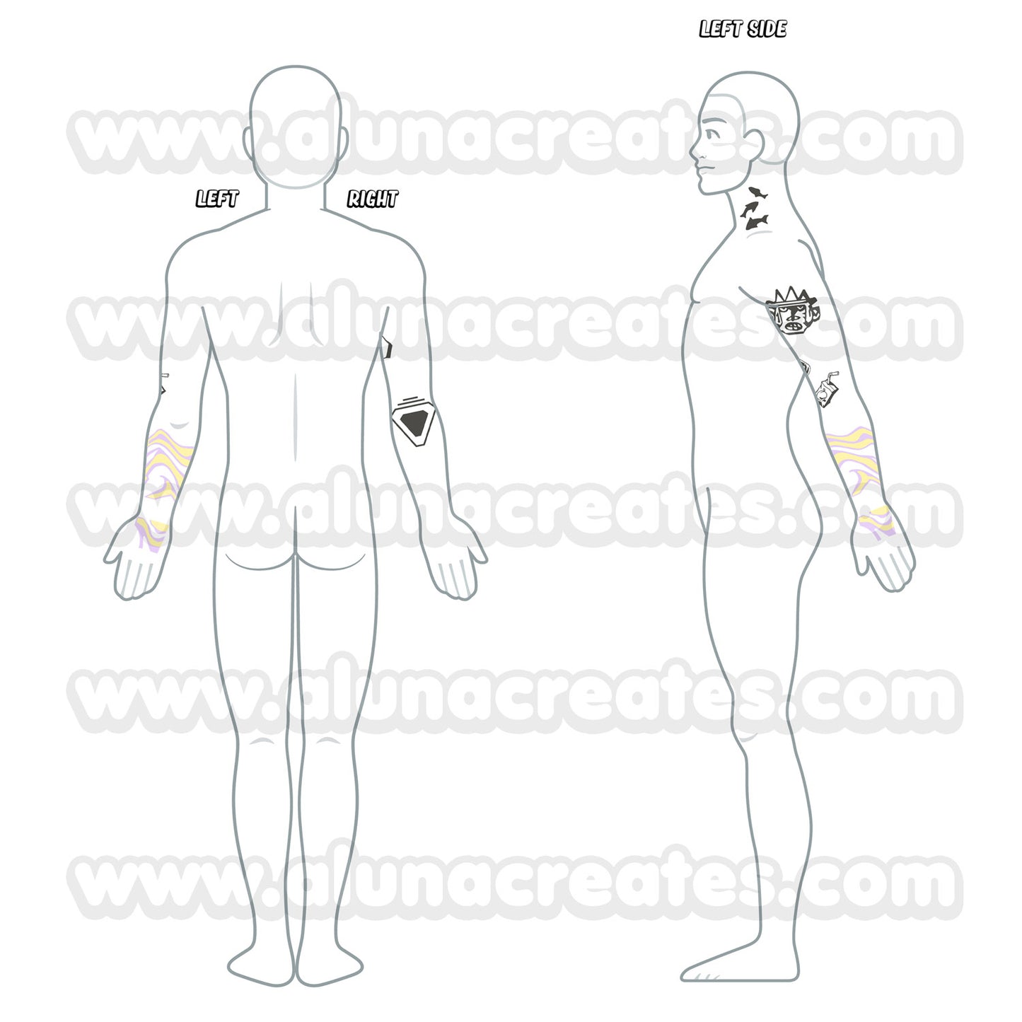 Gekko - Valorant | Temporary Tattoos | FULL SET - AlunaCreates