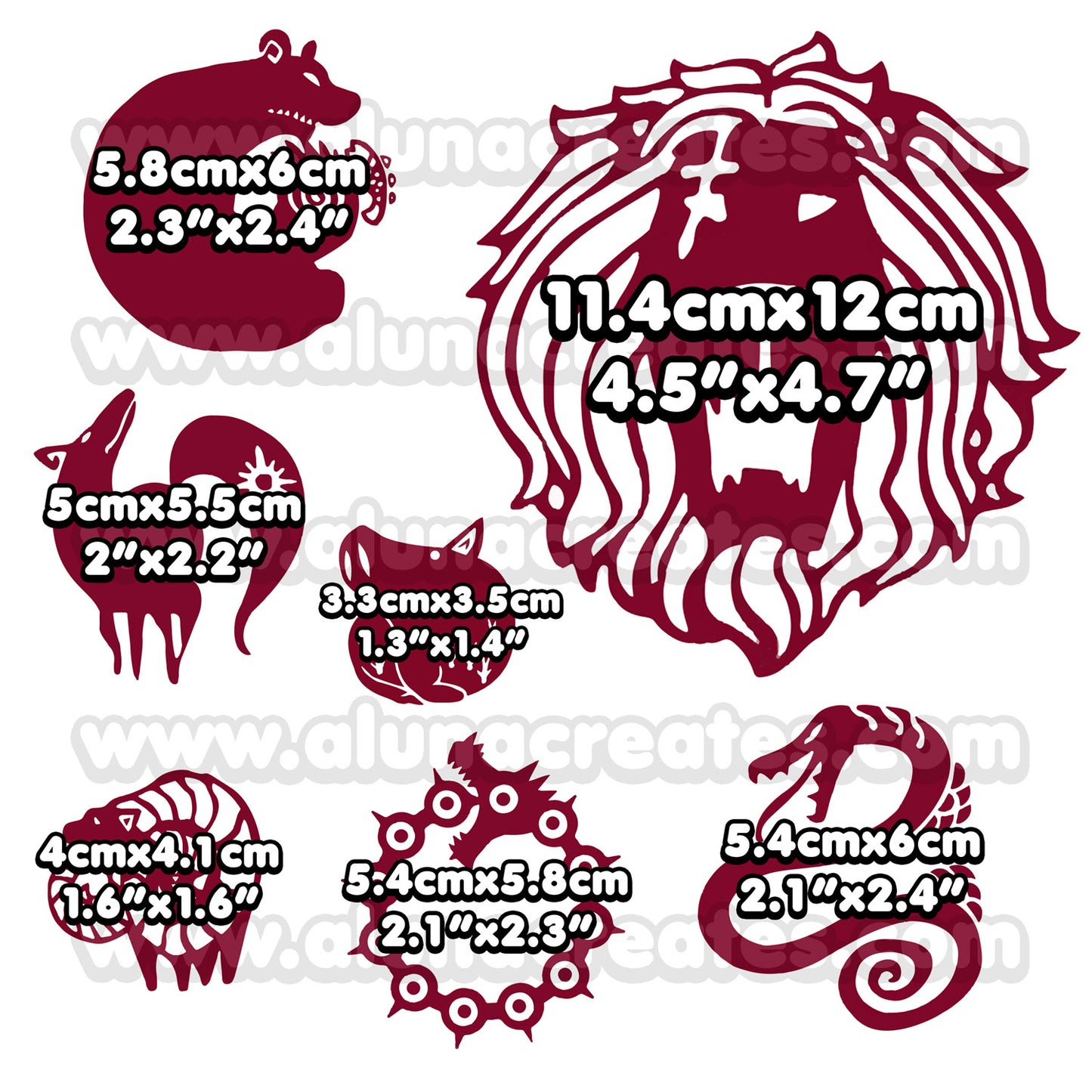 Meliodas (Wrath) - 7 Deadly Sins | Temporary Tattoos | SET OF 2 - AlunaCreates