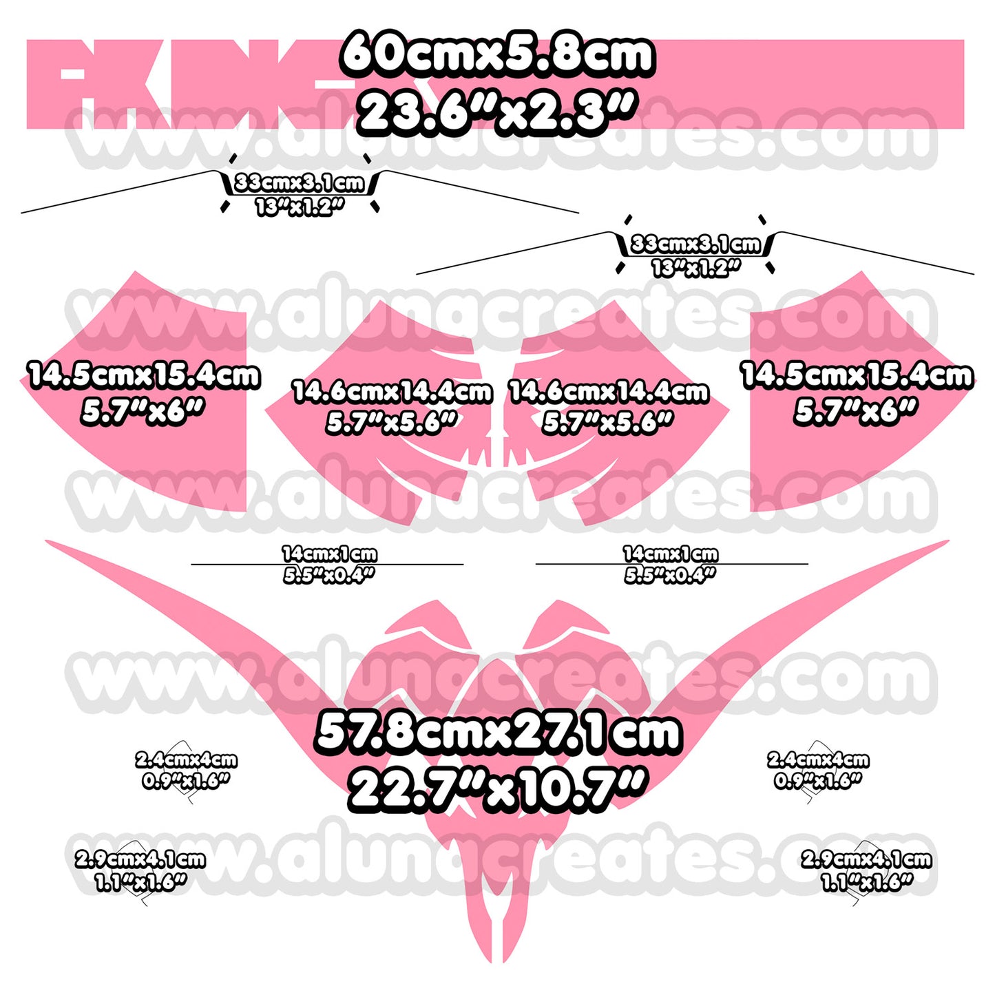 Rebecca - Cyberpunk: Edgerunners | READY TO PRINT .PDF TATTOOS | FULL SET - AlunaCreates