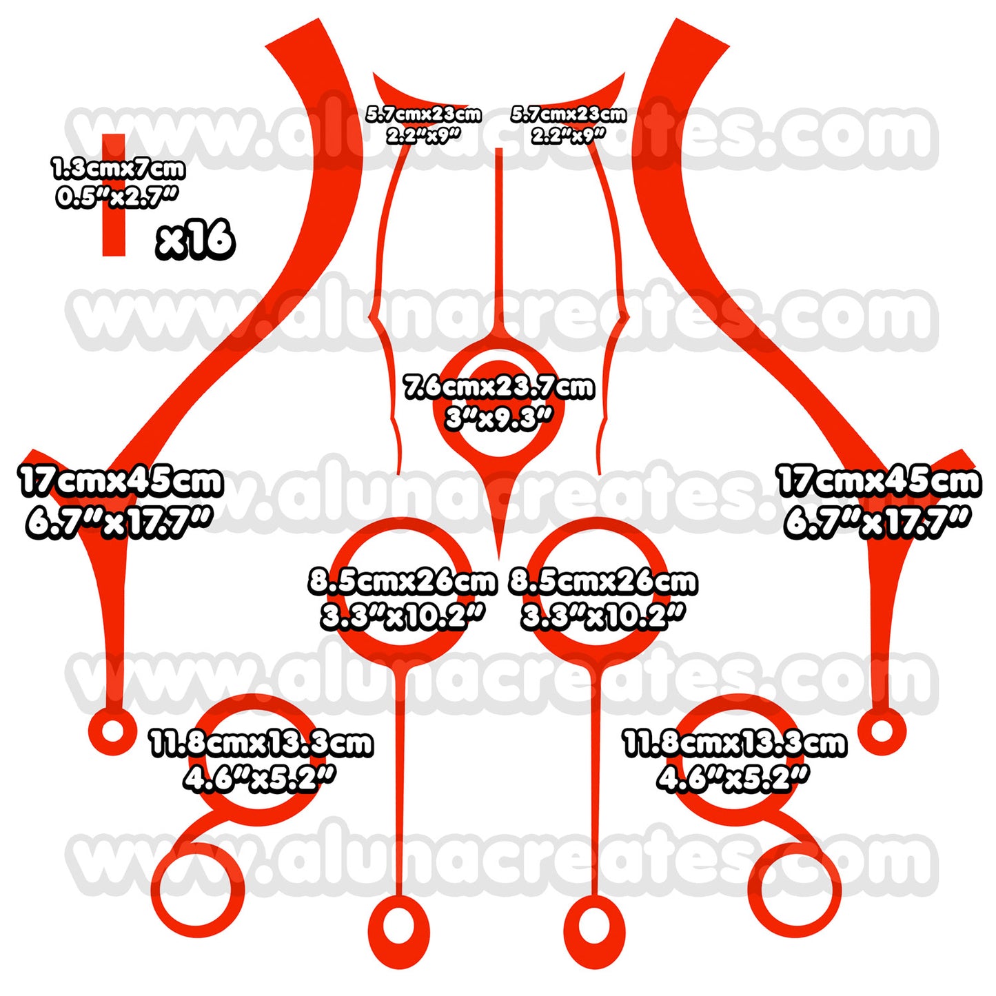 Arataki Itto - Genshin Impact | Temporary Tattoos | FULL SET - AlunaCreates