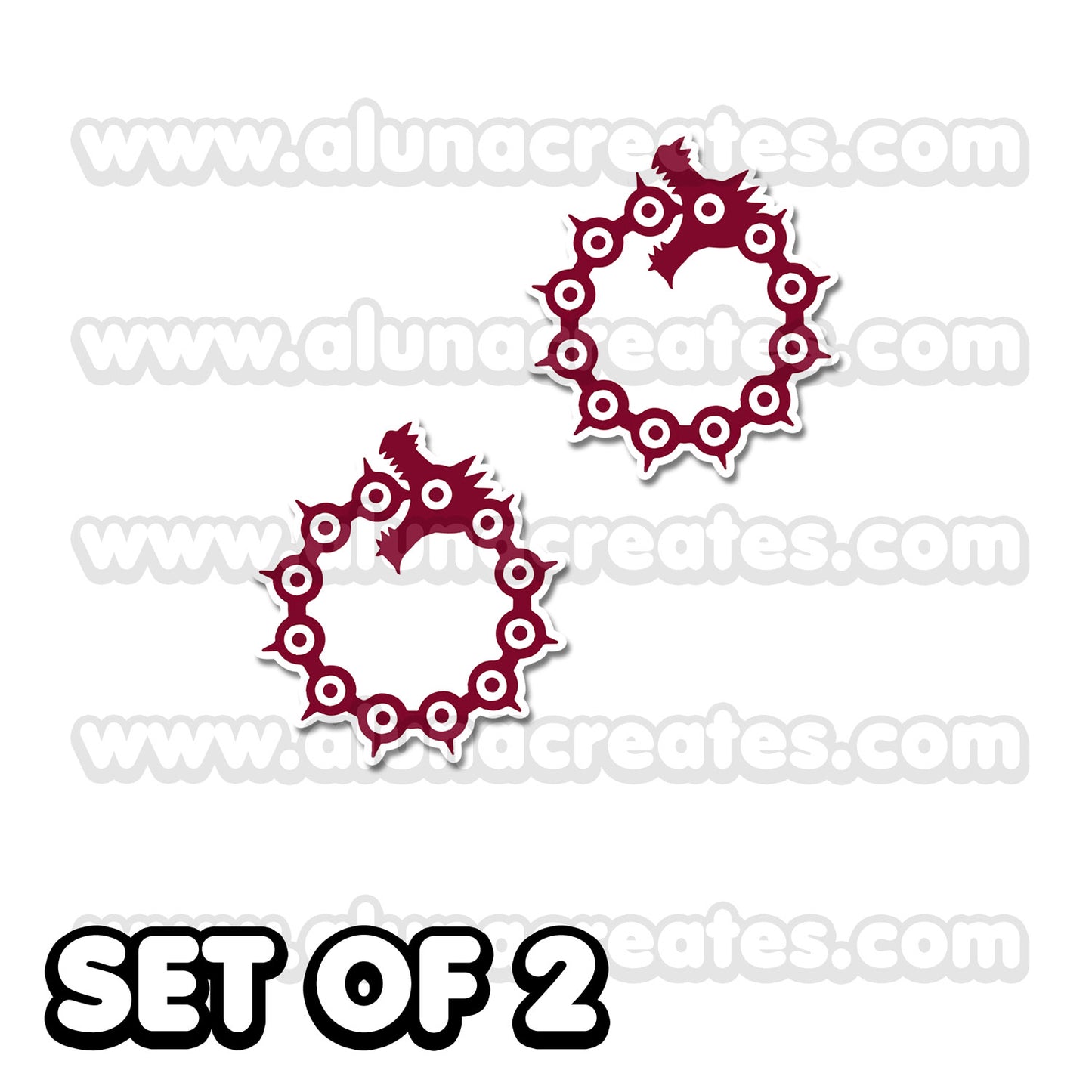 Meliodas (Wrath) - 7 Deadly Sins | Temporary Tattoos | SET OF 2 - AlunaCreates