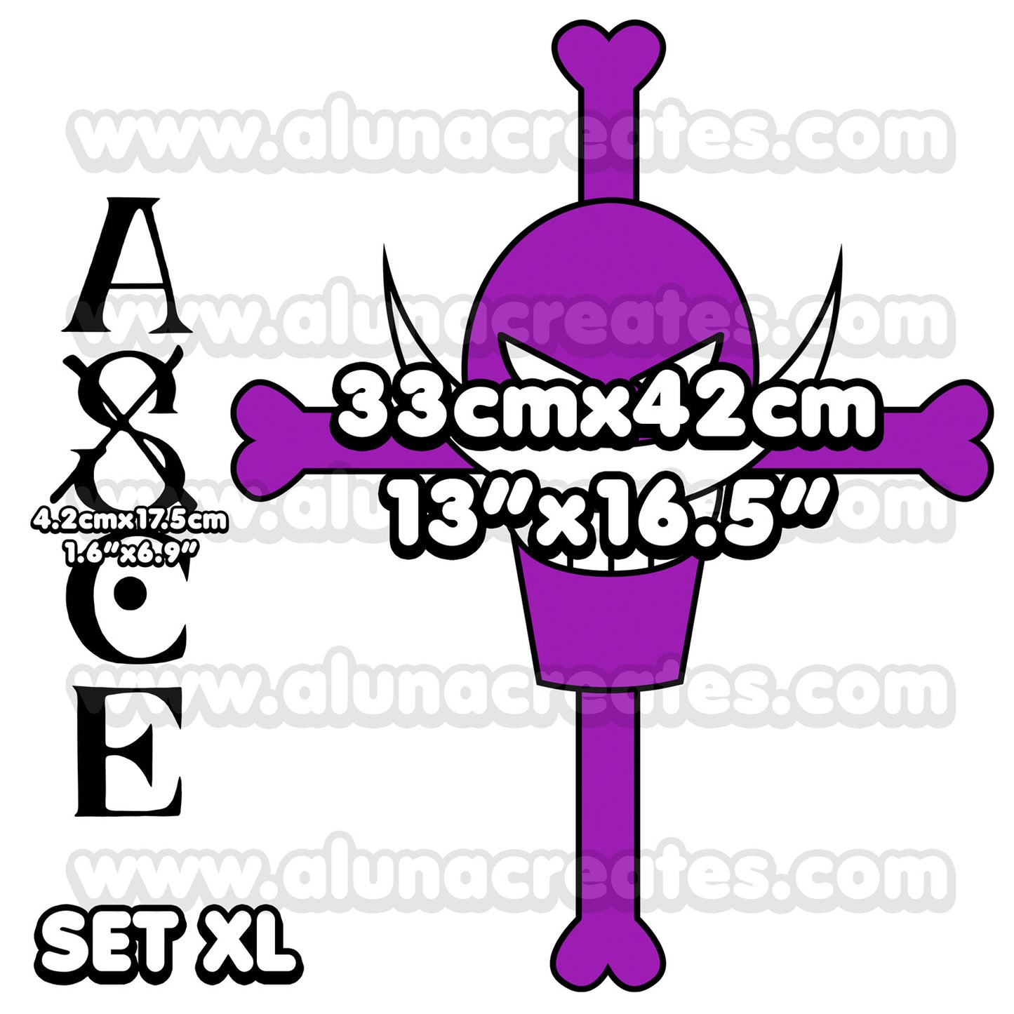Portgas D. Ace - One Piece | Temporary Tattoos | FULL SET - AlunaCreates