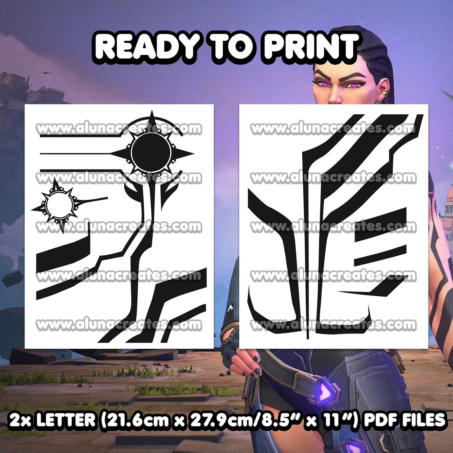 Reyna - Valorant | READY TO PRINT .PDF TATTOOS | FULL SET - AlunaCreat ...