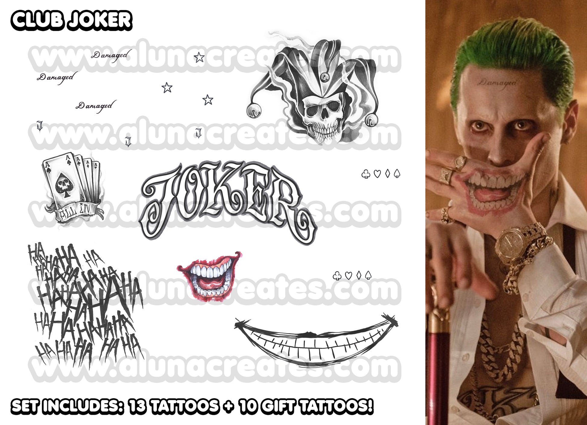 Full Body Joker Suicide Squad Tattoos