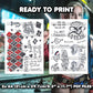 Harley Quinn (Classic) - Suicide Squad | READY TO PRINT .PDF TATTOOS | FULL SET - AlunaCreates
