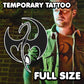 Daniel Rand - Iron Fist | Temporary Tattoo | FULL SIZE - AlunaCreates