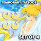 Usagi Tsukino - Sailor Moon | Temporary Tattoos | SET OF 4 - AlunaCreates