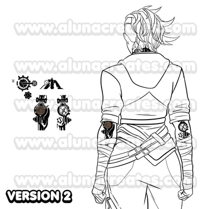 Vi - Arcane | Temporäre Tattoos | VOLLER RÜCKEN - AlunaCreates