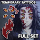 Kokushibo - Demon Slayer | Temporary Tattoos | FULL SET - AlunaCreates
