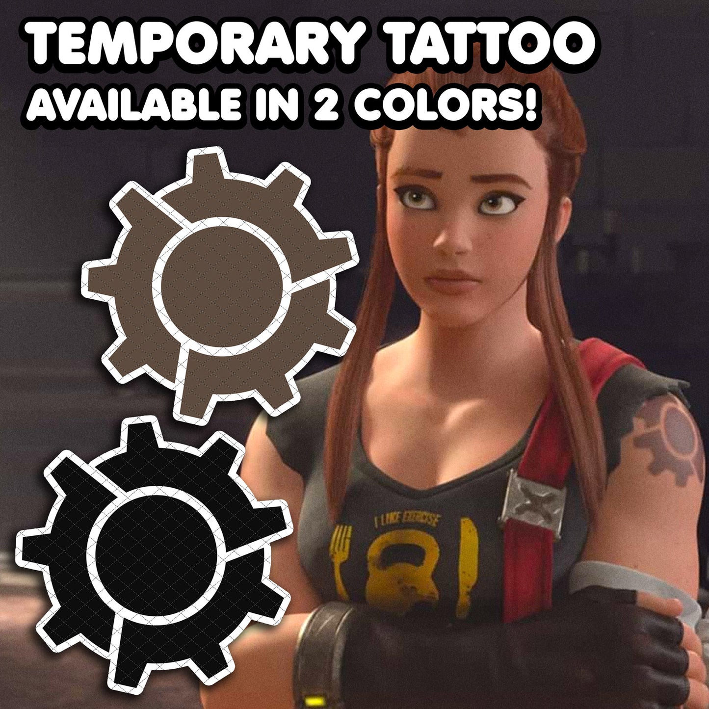 Brigitte - Overwatch | Temporary Tattoo | AlunaCreates