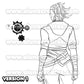 Vi - Arcane | Temporäre Tattoos | VOLLER RÜCKEN - AlunaCreates