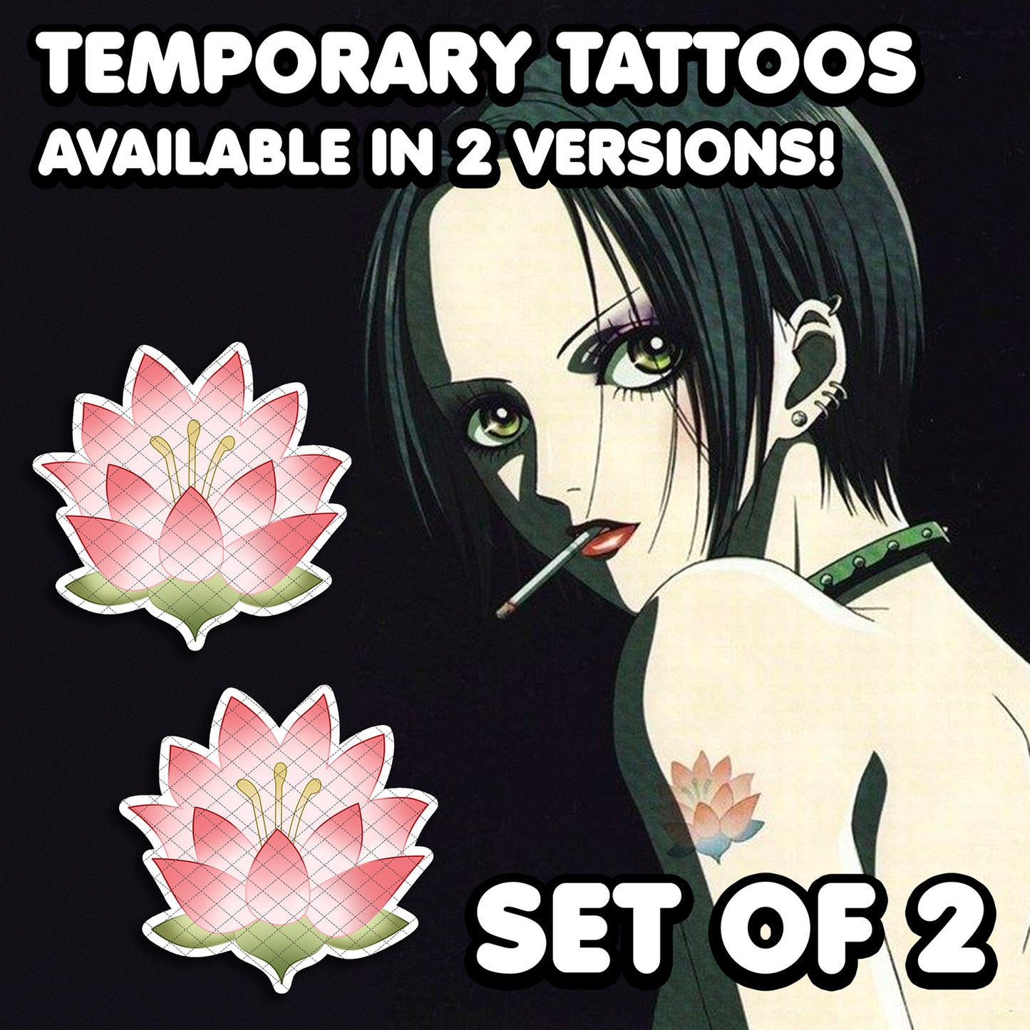 Nana Osaki - NANA | Temporary Tattoos | SET OF 2 - AlunaCreates