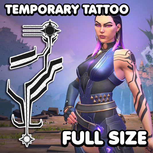 Reyna - Valorant | Temporary Tattoo | FULL SIZE - AlunaCreates