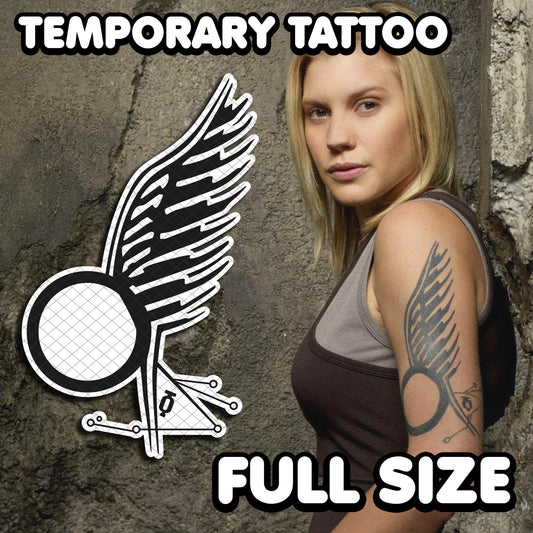 Kara Thrace - Battlestar Galactica | Temporary Tattoo | FULL SIZE - AlunaCreates