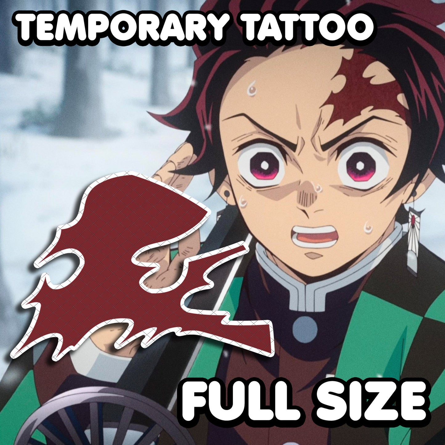 Tanjiro Kamado - Demon Slayer | Temporary Tattoo - AlunaCreates