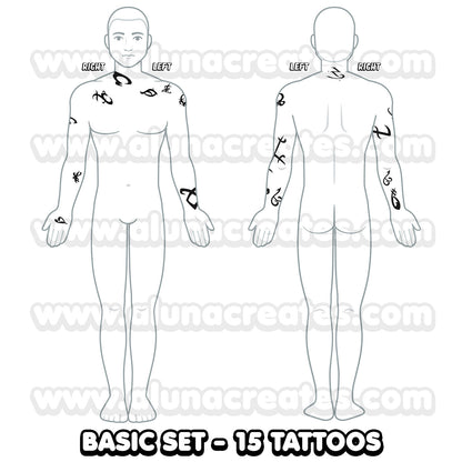 Jace Wayland - Shadowhunters | Temporary Tattoos | FULL SET - AlunaCreates
