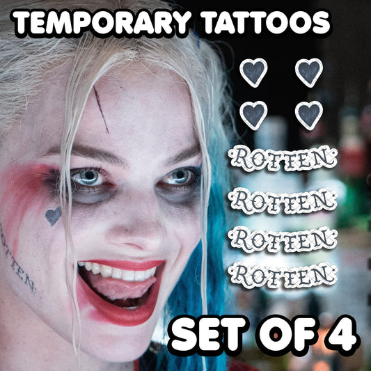 Harley Quinn - Suicide Squad | Temporary Tattoos | 8 TATTOOS - AlunaCreates