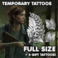 Ellie | tymczasowy tatuaż | PEŁNY ROZMIAR - AlunaCreates