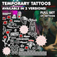 Judy Alvarez | Tatouages temporaires | ENSEMBLE COMPLET - AlunaCreates