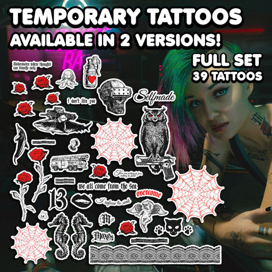 Judy Alvarez | Temporäre Tattoos | VOLLSTÄNDIGES SET - AlunaCreates