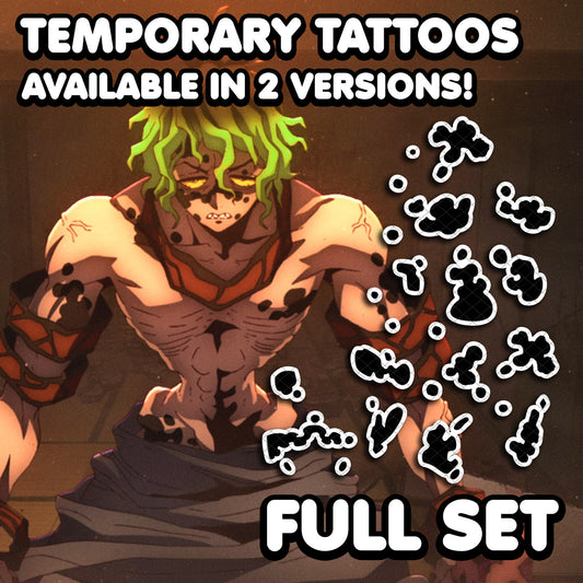 Gyutaro - Demon Slayer | Temporary Tattoos | FULL SET - AlunaCreates