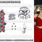 Harley Quinn (rotes Kleid)-Das Selbstmord kommando | BEREIT ZU DRUCKEN. PDF TATTOOS | VOLLSTÄNDIGES SET - AlunaCreates