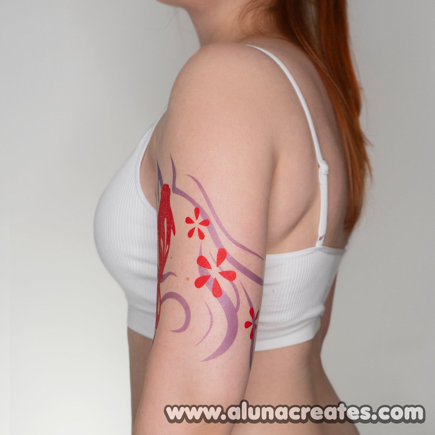 Yoimiya | tymczasowe tatuaże | PEŁNY ZESTAW - AlunaCreates