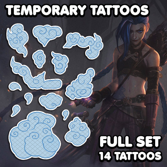 Jinx - Arcane | Temporary Tattoos | FULL SET - AlunaCreates