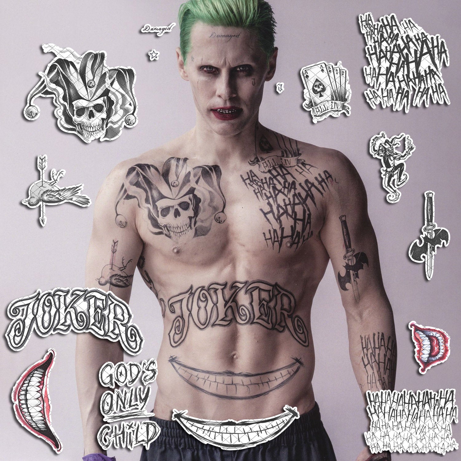 Full Body Joker Suicide Squad Tattoos