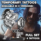 Johnny Silverhand | tymczasowe tatuaże | PEŁNY ZESTAW - AlunaCreates