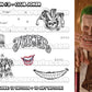 Joker | tymczasowe tatuaże | PEŁNY ZESTAW - AlunaCreates