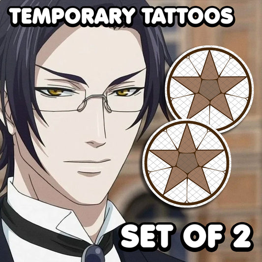 Claude Faustus - Kuroshitsuji | Temporary Tattoos | SET OF 2 - AlunaCreates