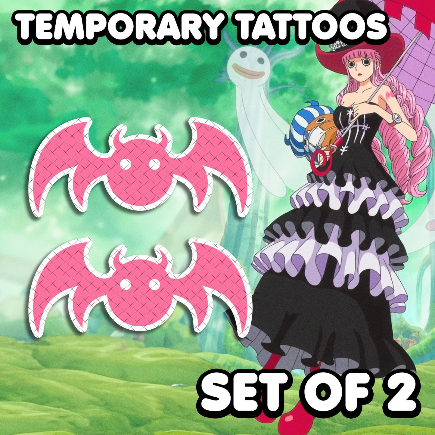 Perona - One Piece | Temporary Tattoos | SET OF 2 - AlunaCreates
