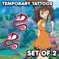 Diane (Envy) - 7 Deadly Sins | Temporary Tattoos | SET OF 2 - AlunaCreates