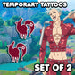 Ban (Greed) - 7 Deadly Sins | Temporary Tattoos | SET OF 2 - AlunaCreates